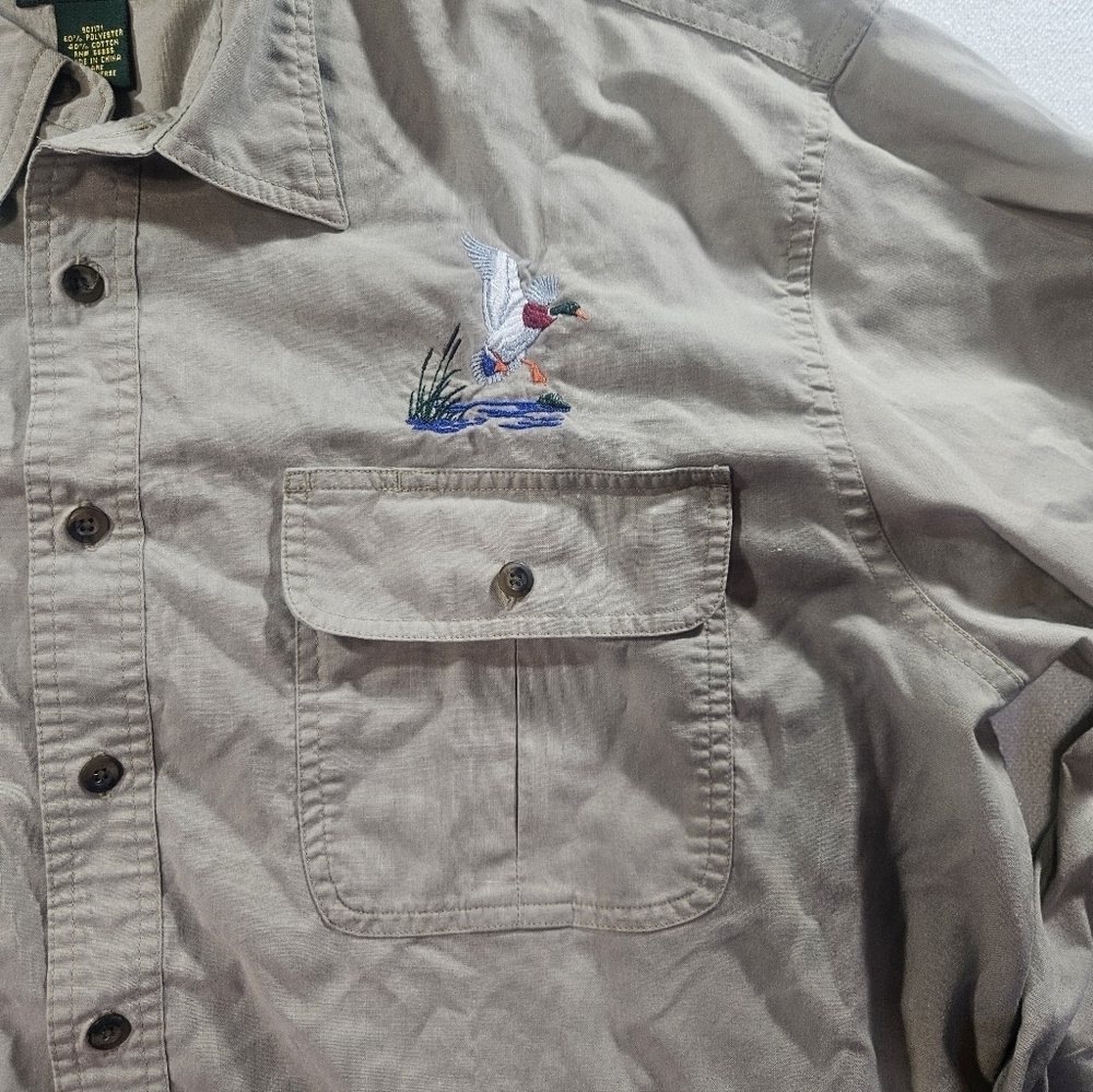Cabela’s XL Tall Embroidered Duck Shirt Long Sleeve - Picture 2 of 9